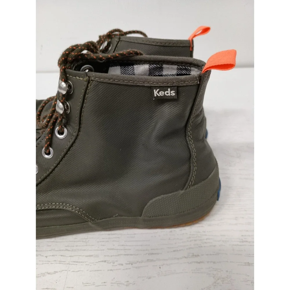 Keds Womens Scout Boots Size 8.5 Olive Green Canvas Insulated Water Resistant